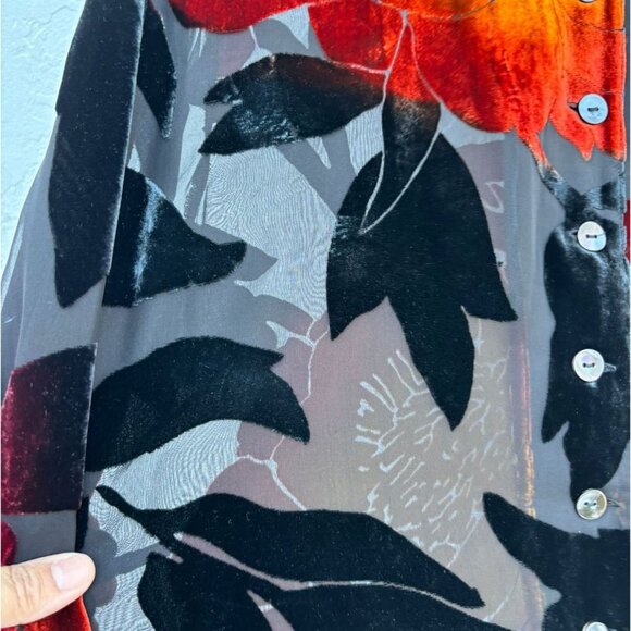 Chicos Womens Blend of Rayon and Silk 90's Kimono Style Dress Multicolor Size 2 - Picture 7 of 11